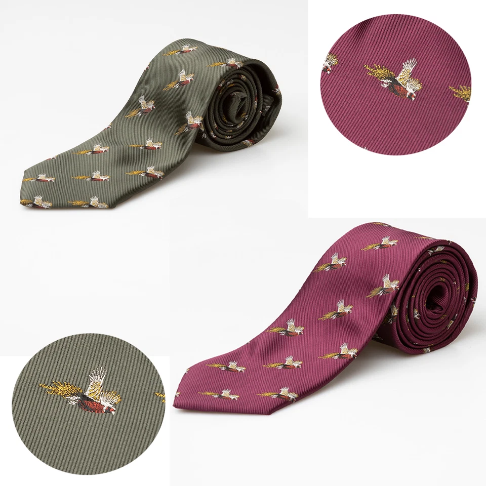 Rydale Pheasant Shooting Tie Country Game Bird Hunting Ties 2 Colours