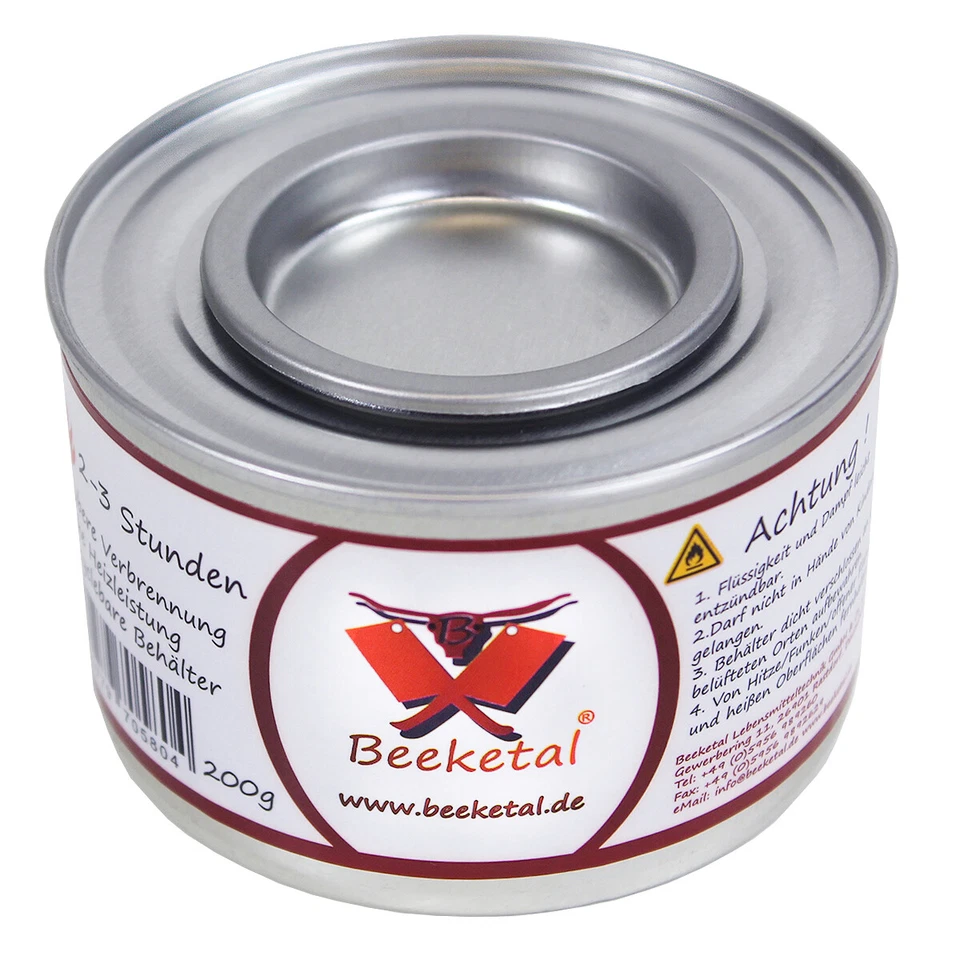 Brennpaste Sicherheitsbrennpaste Chafing Dish Speisenwärmer 200g Gastro Beeketal - Bild 3 von 4