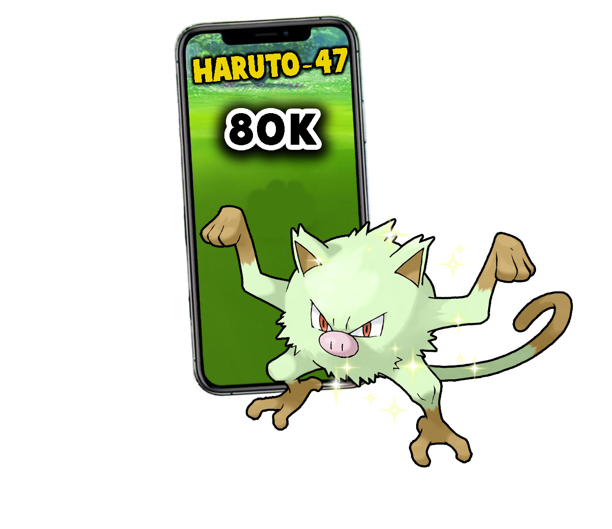 Shiny Mankey Mini P T C 80k+