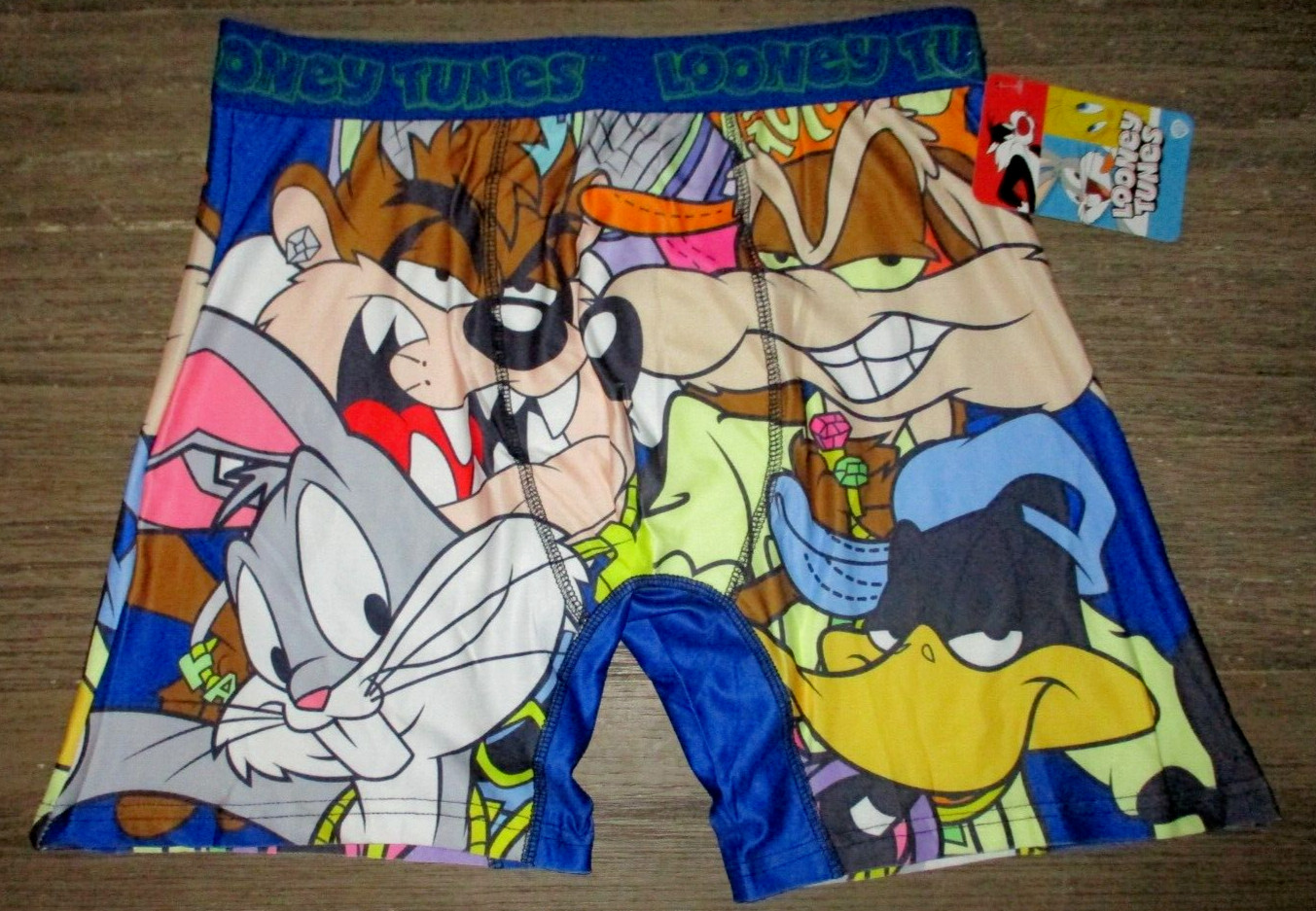 MENS LOONEY TUNES TAZ DAFFY DUCK WILE E. COYOTE BUGS BUNNY BOXER BRIEF L (36/38)