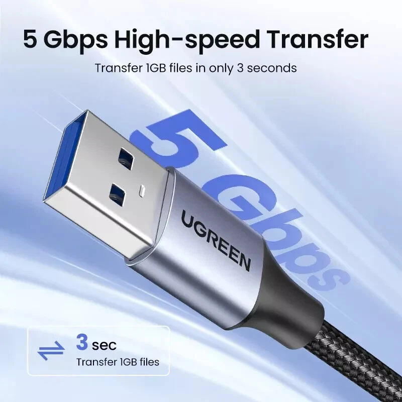 Ugreen USB 3.0 Extension Cable Male to Female Extension Data Cable PS5 5Gbps 5M - Image 2 of 4