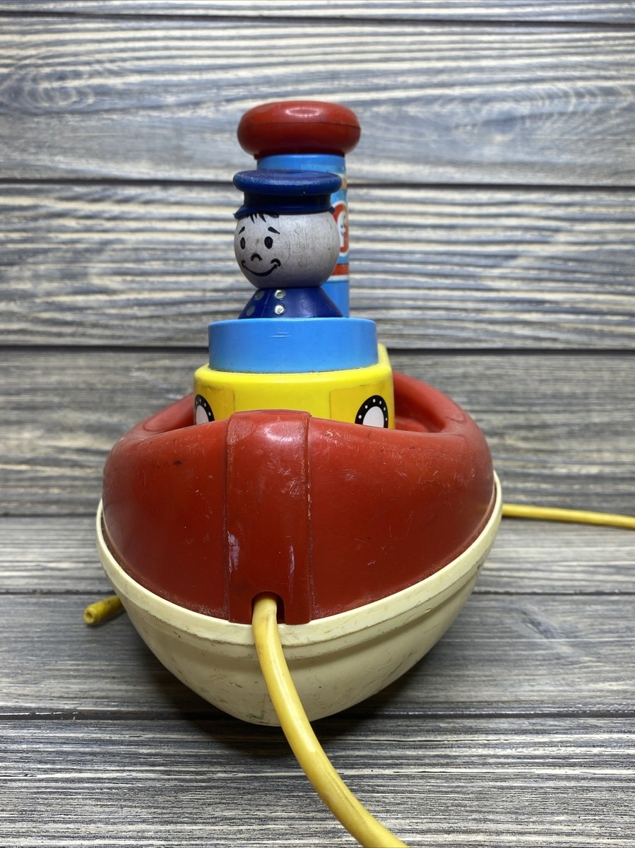 フィッシャープライス　ヴィンテージ　TUGGY TOOTER トイストーリー Vintage Fisher Price TUGGY TOOTER 1967 tug boat toy | eBay