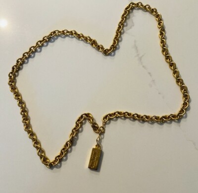Giorgio Beverly Hills Rare Gold Chain Link Belt. 36” Vintage Giorgio Beverly Hills Necklace Matte Gold tone chain  main image 2