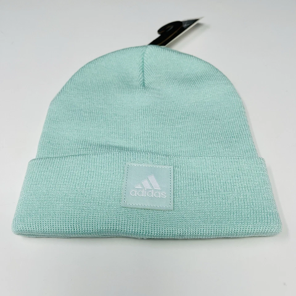 Adidas Originales Gorro Plegable con Puños Invierno Sombrero Gorra Tobogán Cian Azul/Verde Foto 2 de 4