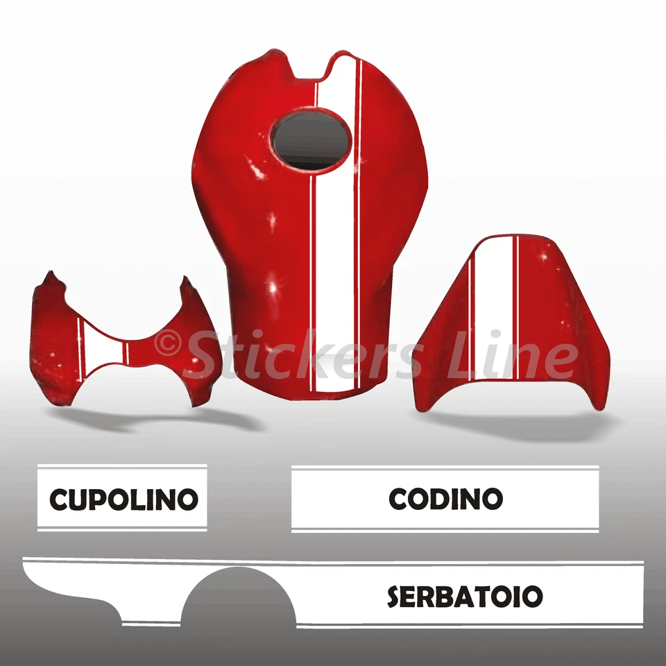 Adesivi moto fasce adesive laterali DUCATI MONSTER S2R stripes