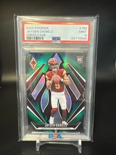 2024 Panini Phoenix Green Fade Jayden Daniels Rookie #198 /199 Commanders