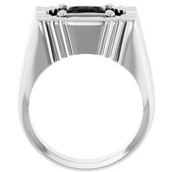 Sterling Silver Ring Mounting: Custom Gemstone Setting, Mens Size 10 image 8