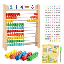 Wooden Abacus for Kids Math Games for Kids 5-7 Abacus Counters Homeschool Cou...