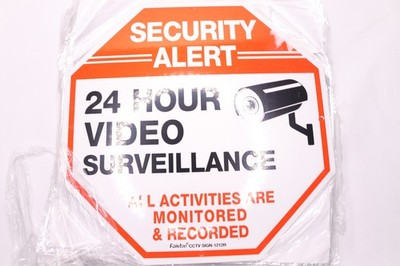 Sigo Signs Warning Security Alert Video Surveillance Sign Aluminum 12'' x 12''