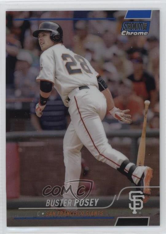 2022 Topps Stadium Club Chrome Blue Refractor 51/199 Buster Posey #68 k4s