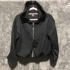 Old Navy Hoodie Womens S Black Full Zip Bounce Fleece Active Tagless Relaxed