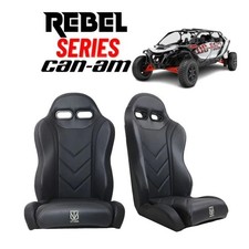 Utvma Can-am Maverick R Front Black Suspension Bucket Seats Woff Road Harnesss
