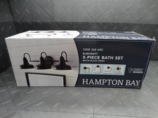 Hampton Bay Elmcroft 29in 3-Light Matte Black Farmhouse Vanity Light HB3672-43KT