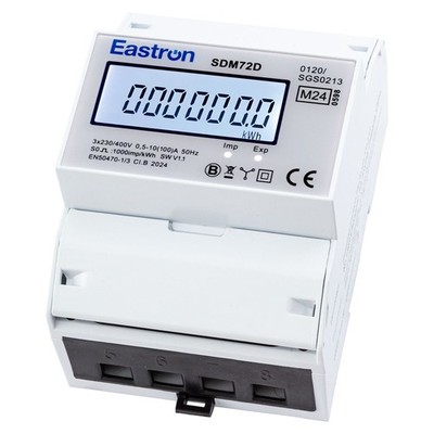 Stromzähler Drehstromzähler geeicht S0 LCD 80A für DIN Hutschiene digital LCD