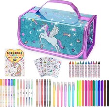 Washable Scented Markers Set for Kids - Unicorn Coloring Art Supplies Set f