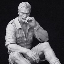Kit Modelo Figura Resina 1/20 Descanso Soldado GK Militar Sin Montar Sin Pintar