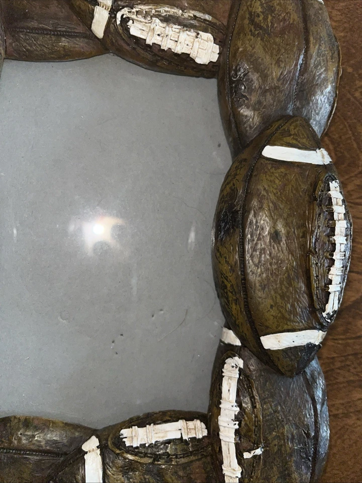 Kids Sports Football Picture Frame Brown & White 6x4 New - Image 2 of 4