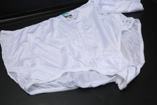 2 Vanity Fair Perfectly Yours Lace Nouveau Brief Panties White Size 10 3XL Lace