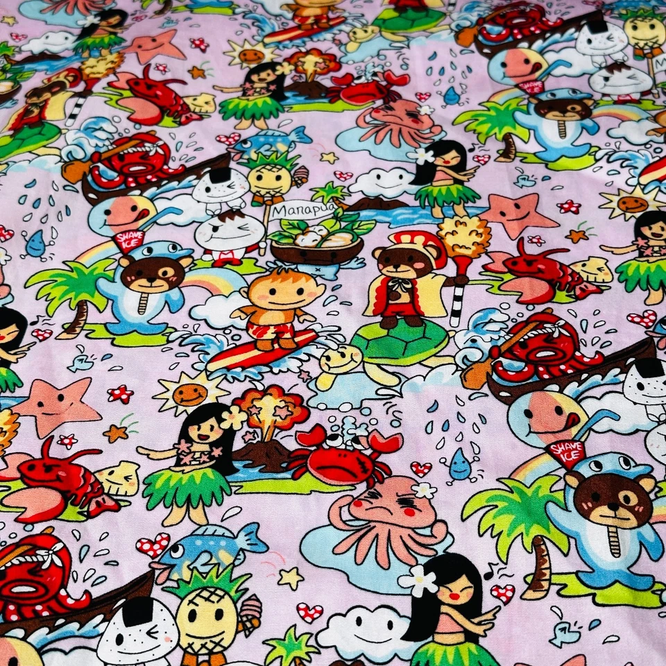 Hawaiian Scrub Top Manapua Women’s Sz 2XL Pineapple Hula Nursing Medical E&K - Image 3 of 4