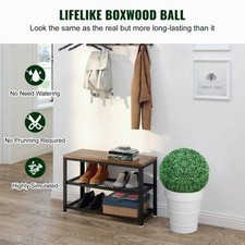 Artificial Topiaries Boxwood Trees 16  Tall 2 Pieces BallShape Faux