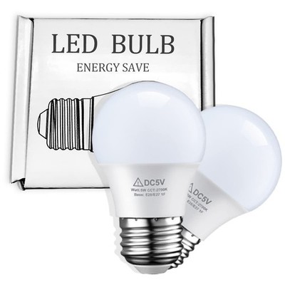 Safety Low Voltage 5v 5w 3way Dimmable Led Light Bulb G45 E26 E27 Base Energysav