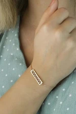 2Ct Round Cut Real Moissanite Women's Bracelet 14K Yellow Gold Plated