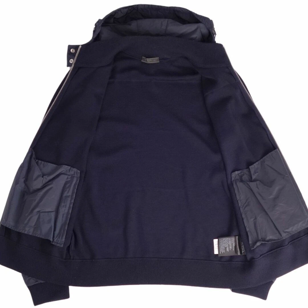 Prada Felpa con Cappuccio 2019 Maglia Lana Nylon Switch Top Uomo 52 (L Equivalente) Usata MOLO 0