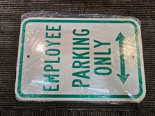  QTY 3 SmartSign "Employee Parking Only" 12" x 18" Sign with Bidirectional Arrow
