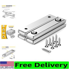 4-Pack Neodymium Rectangular Magnets 80LBS Pull Force with Countersunk Holes