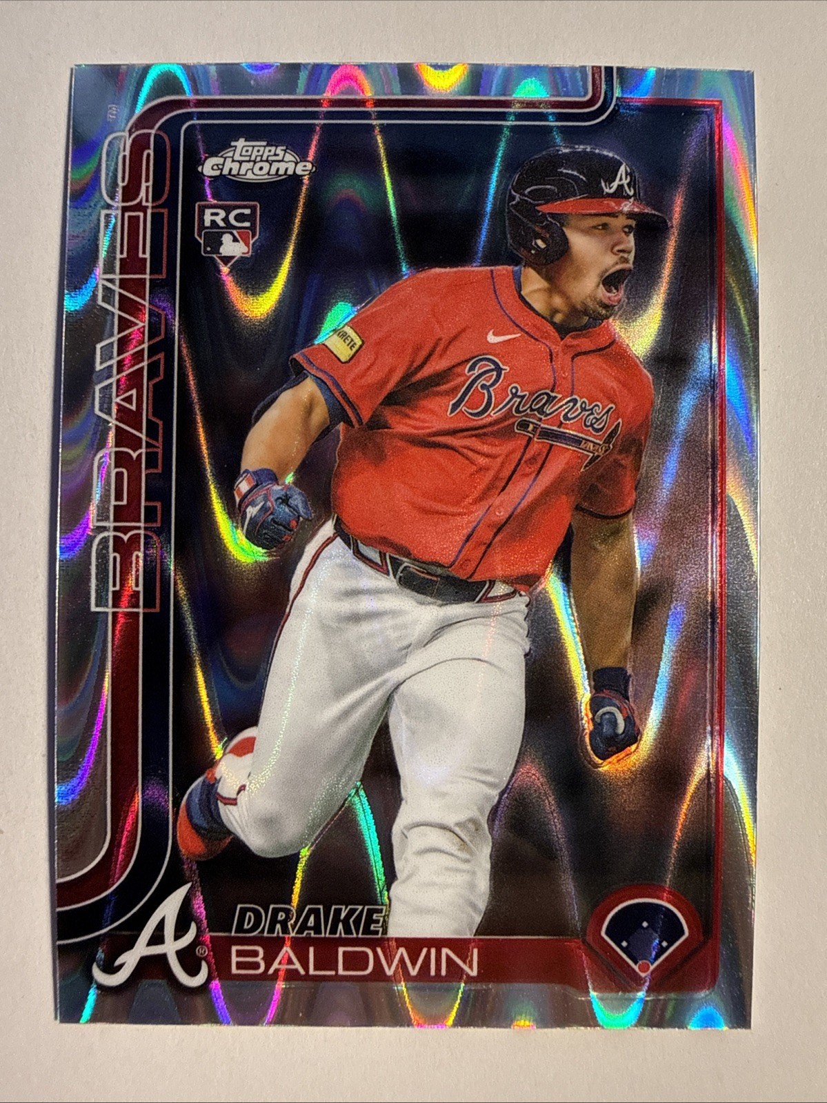 2025 Topps Chrome Update Raywave Refractor Drake Baldwin #USC96 Rookie Braves RC