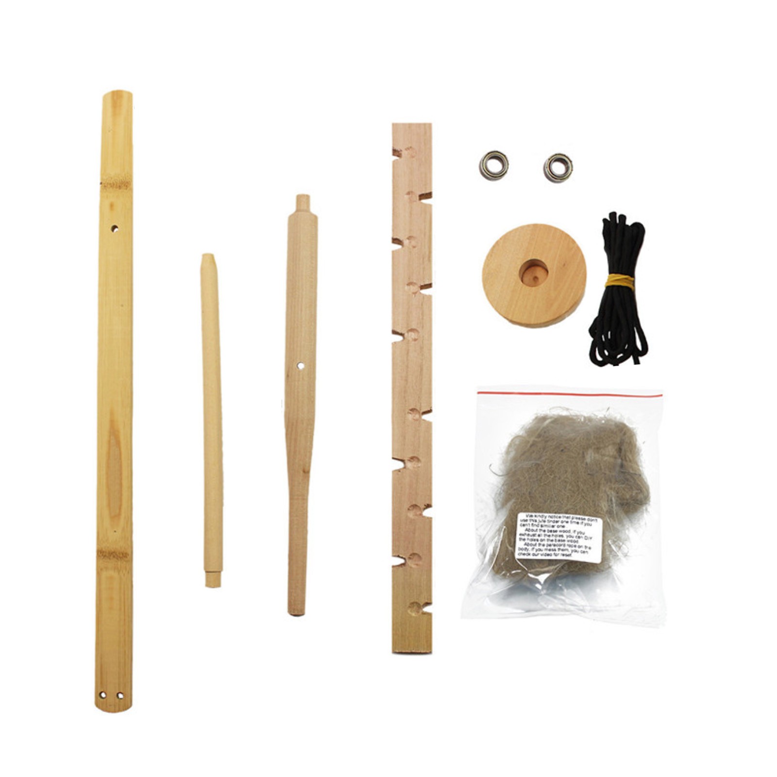 Primitive Wood Bow Drill Fire Starter Kit for Outdoor Survival  