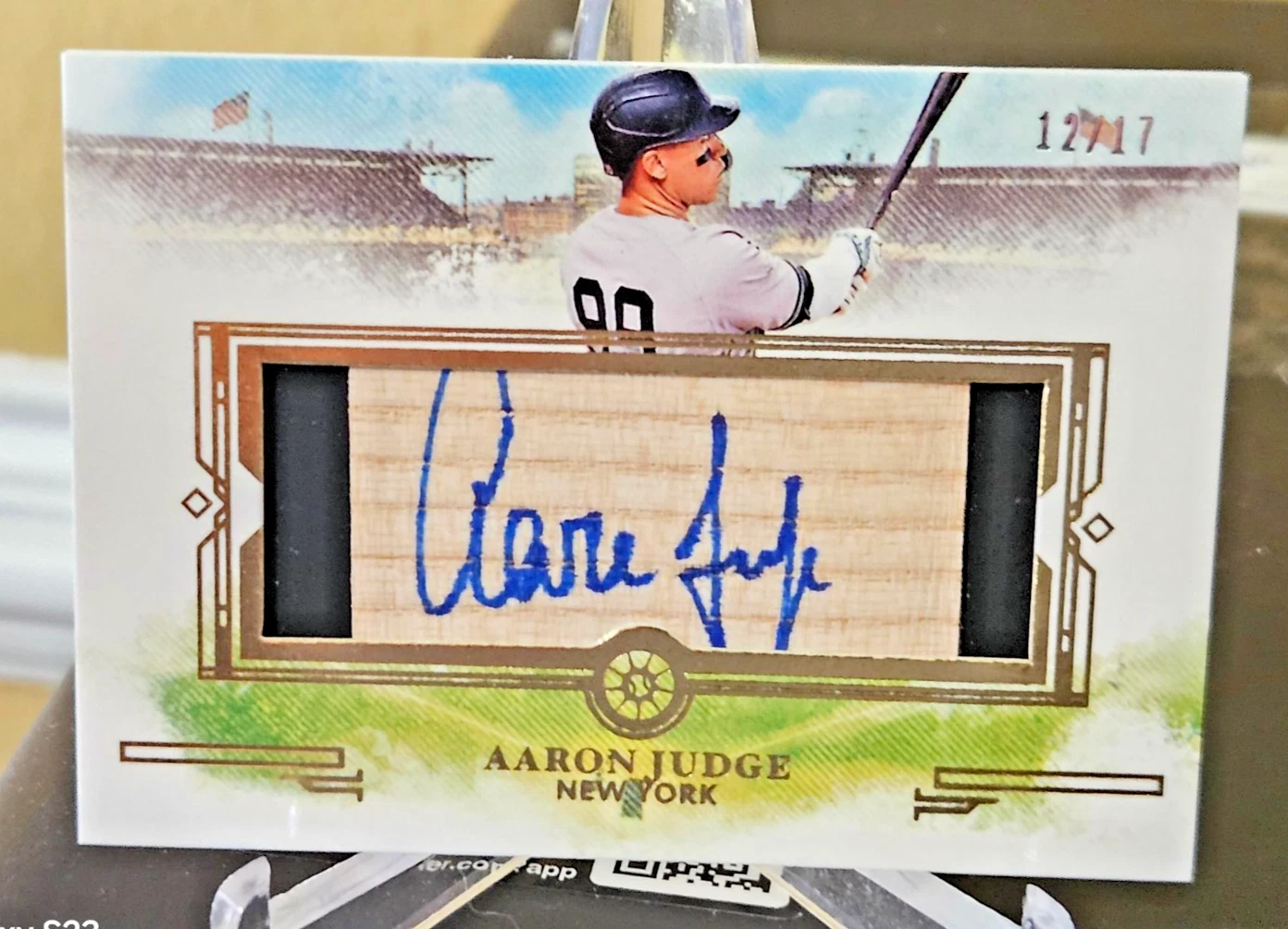 AARON JUDGE 2025 PANINI BOYS OF SUMMER "LUMBER SIGNATURES" SSP CARD #12/17 - Picture 1 of 2