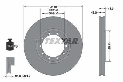 2x TEXTAR Bremsscheibe 93193500