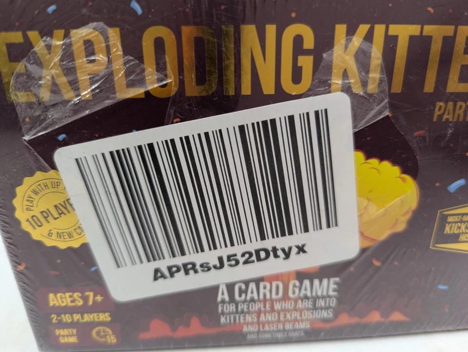 Sealed EXPLODING KITTENS Party Pack Card Game - Damaged Box - Image 2 of 4