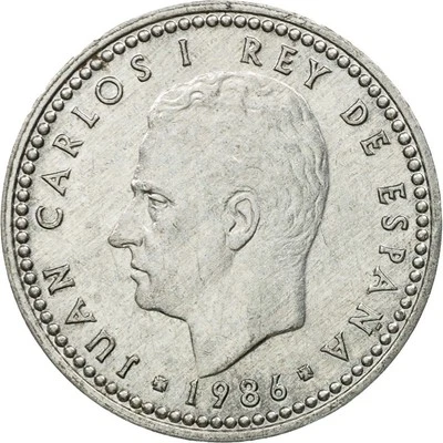 [#440071] Münze, Spanien, Juan Carlos I, Peseta, 1986, SS, Aluminium, KM:821 - Bild 1 von 2