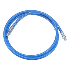 Grease Gun Hose 59" 10000 PSI Spring Flex High Pressure Quick Release Blue