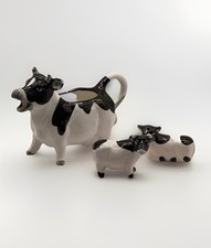 Otagiri Ceramic Black & White Cow Creamer & S...