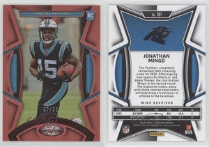 2023 Certified Rookies Mirror Red /99 Jonathan Mingo #181 Rookie RC
