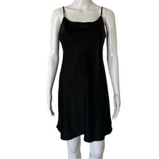 Natori Classic Black Mini Slip Mini Dress Chemise Small