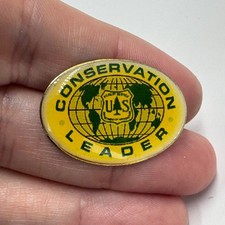 USFS Conservation Leader Vintage Enamel Lapel Pin US Forest Service