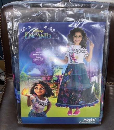 New Size M 8-10 Encanto Mirabel Costume Disney Licensed Dress Up Halloween Girls - Picture 1 of 5