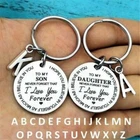 Keyrings Gift Inspirational Idea for Son/Daughter Keychain Best Father Mother