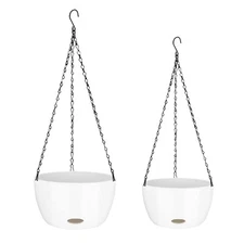 Sungmor Self Watering Hanging Planter for Indoor Plants, 9.4" & 11.2" 2-PACK ...