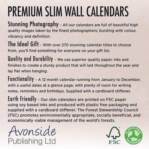 Puppies Slim 2026 Calendar | Slimline Dog Breed Gift 15% OFF MULTI ORDERS - Picture 7 of 8
