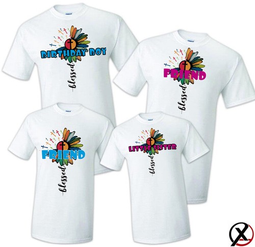 Blessed t shirt Matching Party Family Kid Tshirt Mom, dad, sister Faith God 2 - Picture 8 of 11