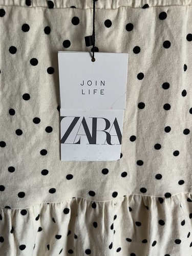 NWT Zara Girls 13-14 Polka Dot Cream Tiered Skirt - Picture 8 of 11