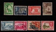 Gold Coast 1948 King George VI  selection to 2/- SG135-38, 140-41, 143-44 Used