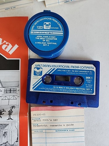 April Fools Day Walt Disney Filmstrip With Cassette Vintage School 1977 - Picture 3 of 5