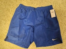 Nike Swim Shorts Trunks Mens Size XL Waist 34-36  Royal Blue Mesh Lined Swimwear