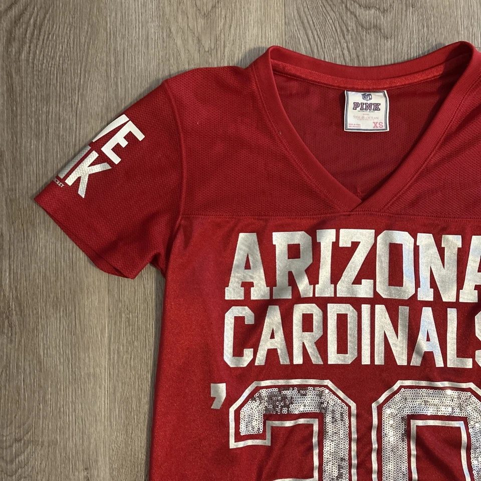 Camiseta de manga corta rosa Victoria Secret para mujer Arizona Cardinals roja XS #20 Foto 4 de 4